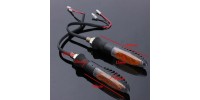 Front And Rear Amber Bendable Motorcycle Turn Signal Indicator Blinker Led Light Set